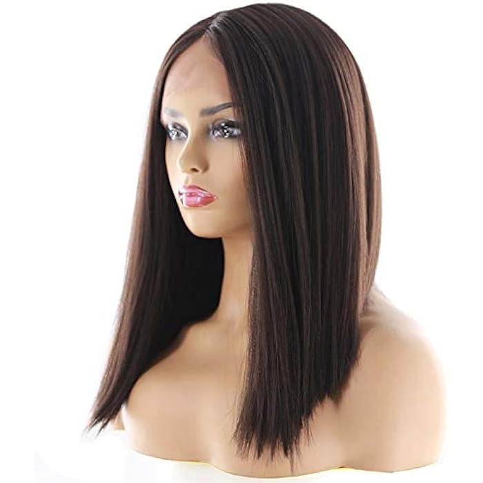 DILLARDS Dhczzrs774 Lace Front Wigs Long Straight Wig With Fringe Synthetic Hair Wigs With Wig For Women Black Brown Heat Resistant Wigs For Black Women (Colour : 7) - Image 1